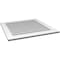 Ekena Millwork Vertical Surface Mount PVC Gable Vent: Non-Functional, w/3-1/2"W x 1"H, Standard Frame, 32"W x 32"H GVPVE32X3201SN - alternate 2